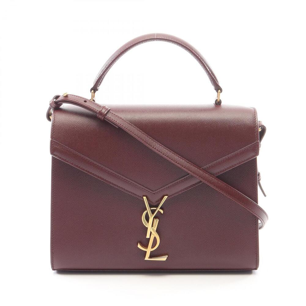 Saint Laurent Paris Cassandra Handbag Leather Bordeaux Purple